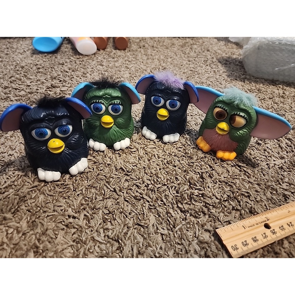 Vintage‎ McDonald's Plastic Furby Happy Meal Toys Lot Of 4